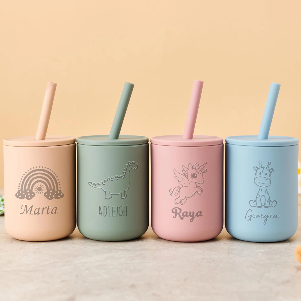 Siliconen beker met rietje voo - Baby Food Jars With Lids recensie en prijs
