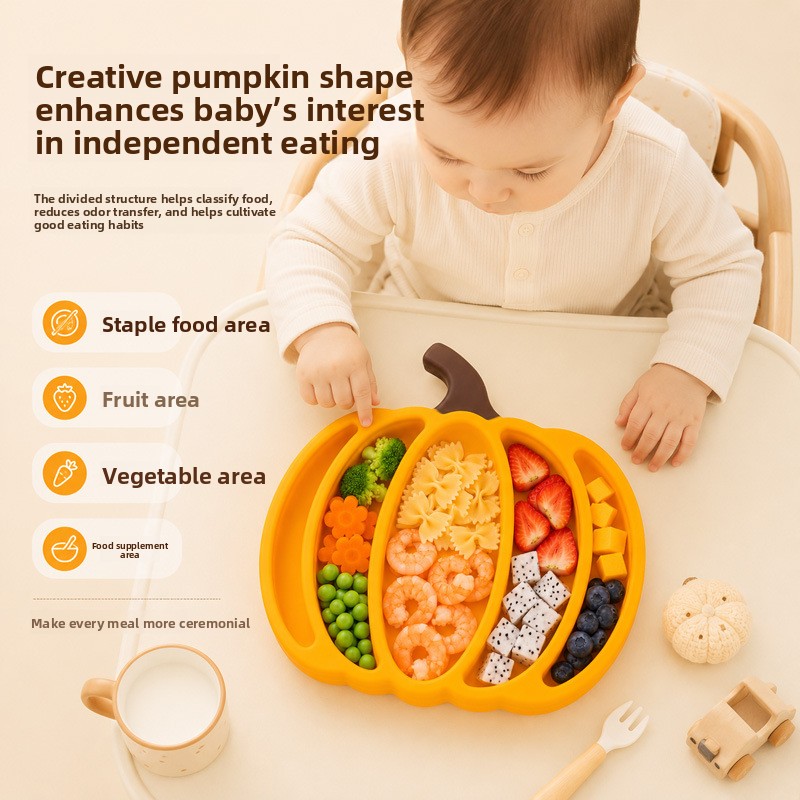 Pompoen siliconen babybord met - Baby Food Vegetables recensie en prijs