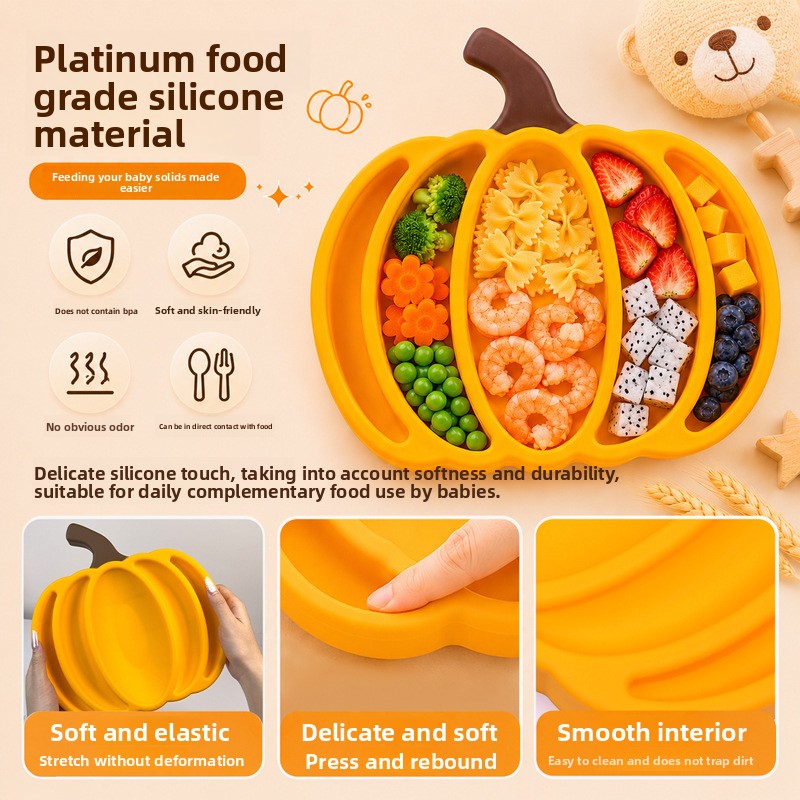 Pompoen siliconen babybord met - Baby Food Vegetables recensie en prijs