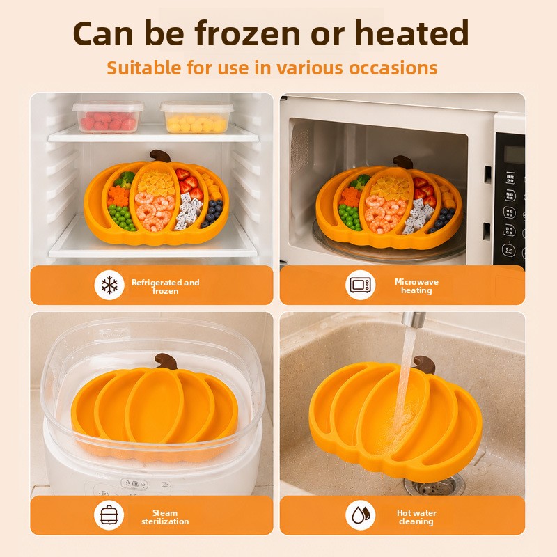 Pompoen siliconen babybord met - Baby Food Vegetables recensie en prijs